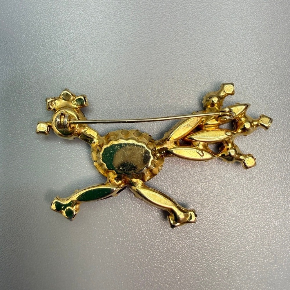 Vintage Red Rhinestone Roadrunner Brooch Bird MCM D&E Julianna?? - Picture 5 of 7